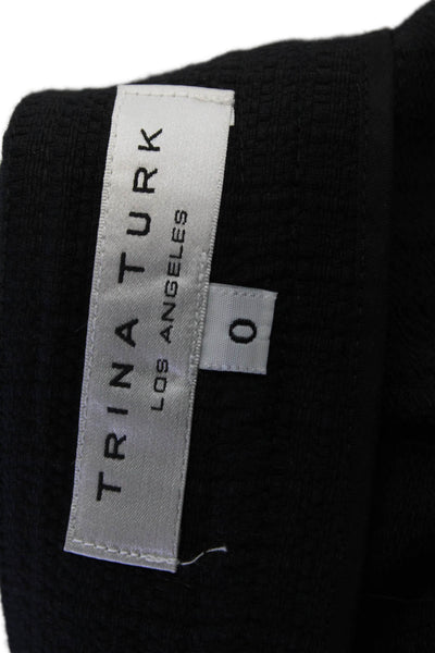 Trina Turk Unisex Black Cotton Blend Shorts Size 0