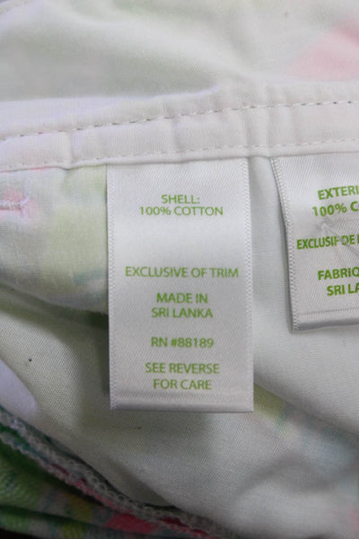 Lilly Pulitzer Unisex Chino Floral Green Shorts Size 2