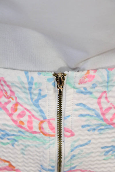 Lilly Pulitzer Women Mini Straight Pencil Skort White Cotton Size 00