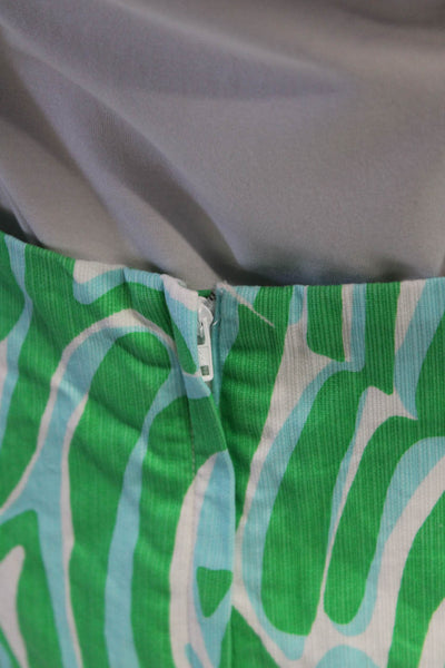 Lilly Pulitzer Women Green Mini Skort Cotton Size 0