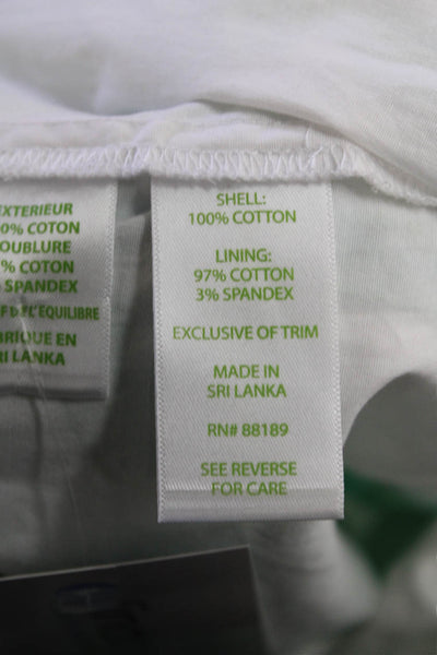 Lilly Pulitzer Women Green Mini Skort Cotton Size 0