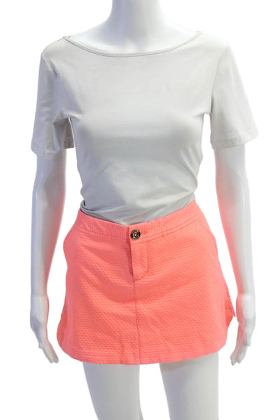 Lilly Pulitzer Women Mini Skort Pink 100% Cotton Solid Size 2