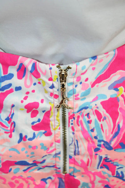 Lilly Pulitzer Women Blue Floral Mini Skort Cotton Size 2