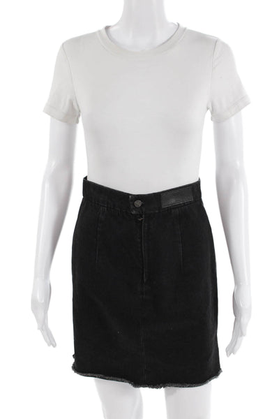 Zadig & Voltaire Womens Black Cotton Mini Pencil Skirt Size 34