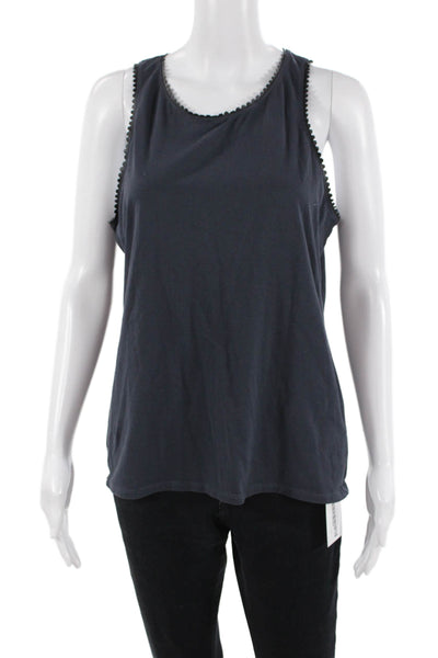 J Crew Women Basic Dark Blue Cotton Tank Size M