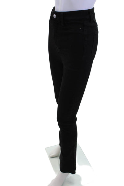 7 For All Mankind Women Black High Waist Bootcut Flared Jeans Size 25