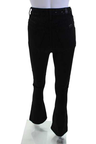 7 For All Mankind Women Black High Waist Bootcut Flared Jeans Size 25