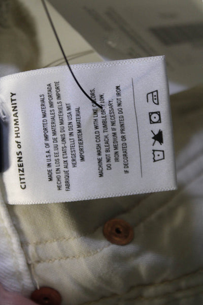 Citizens of Humanity Women Cropped White High Waist Jeans Size 25