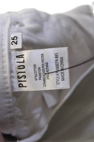 Pistola Women Cropped High Waist White Jeans Size 25