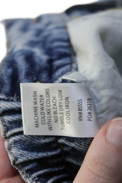 Pistola Women Mom Cropped Blue Jeans Hemp/Cotton Mid-Rise Size 24