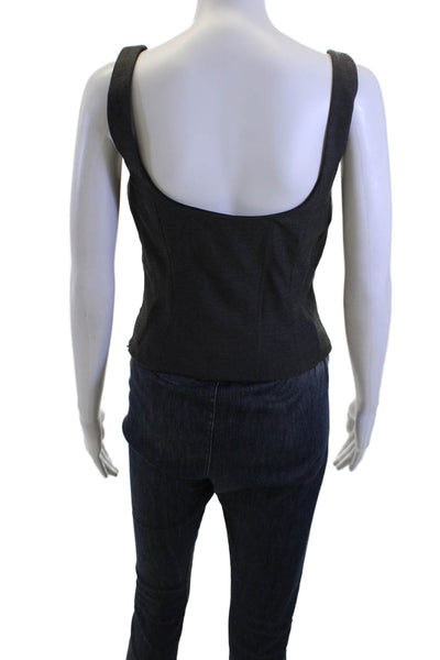 Zara Women Black Sleeveless Tank Top Classic Polyester Size S