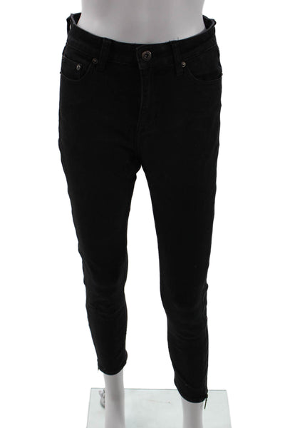 Pistola Women Ankle Skinny Jeans Black Mid-Rise Size 28