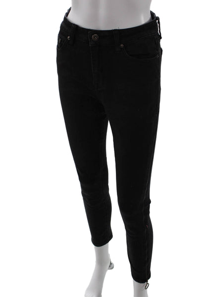Pistola Women Ankle Skinny Jeans Black Mid-Rise Size 28