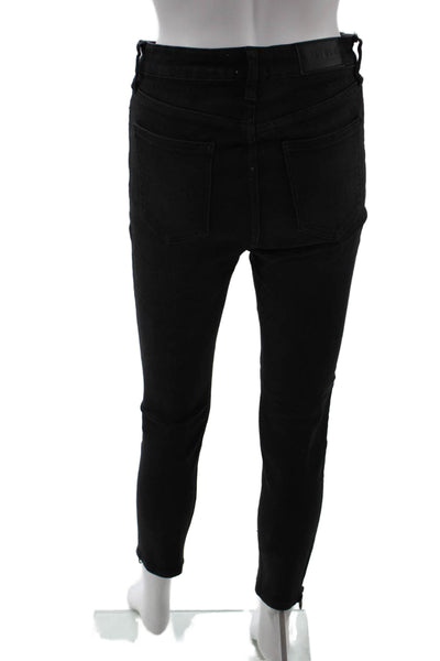 Pistola Women Ankle Skinny Jeans Black Mid-Rise Size 28