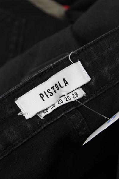 Pistola Women Ankle Skinny Jeans Black Mid-Rise Size 28