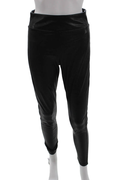 Splendid Women Ankle Jeggings Biker Black Polyurethane Size S