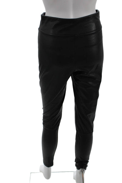 Splendid Women Ankle Jeggings Biker Black Polyurethane Size S
