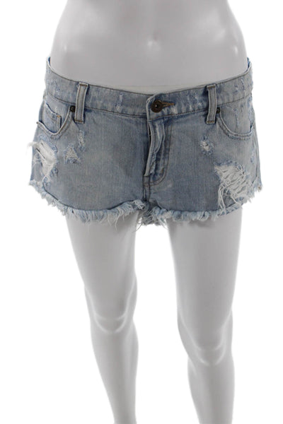 Pistola Unisex Light Blue 100% Cotton Beach Shorts Size 29