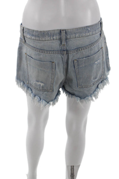 Pistola Unisex Light Blue 100% Cotton Beach Shorts Size 29