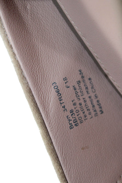 Taryn Rose Womens Velvet Slip On Flat Bryn Loafers Shoes Beige Size 6B