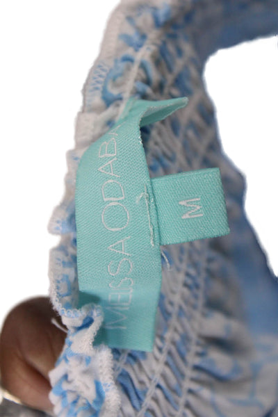 Melissa Odabash Women Fit & Flare Dress Light Blue Short Sleeve Size M