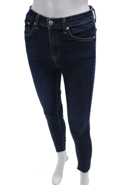 Rag & Bone Women Ankle Skinny Jeans Dark Blue Size 27