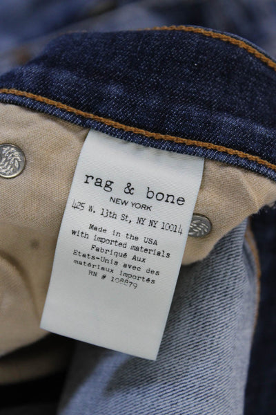 Rag & Bone Women Ankle Skinny Jeans Dark Blue Size 27