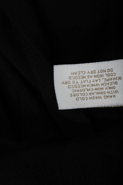 Chicos Women Black Sleeveless Blouse Round Neck Button Size 2