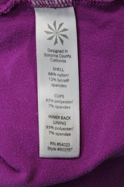 Athleta Womens Purple Camisole Round Neck Nylon Spandex Size S