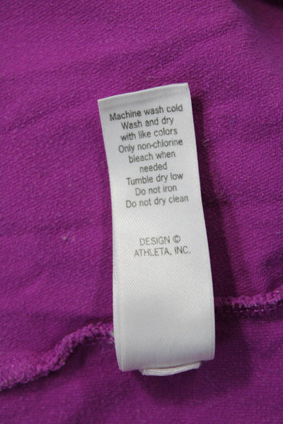 Athleta Womens Purple Camisole Round Neck Nylon Spandex Size S
