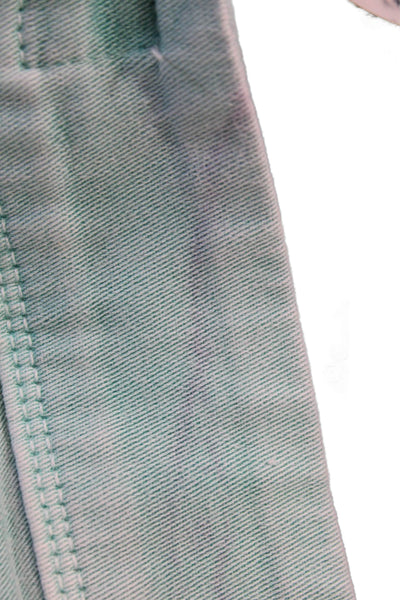 Hudson Womens Ankle Skinny Green Jeans Mid-Rise Button Size 26