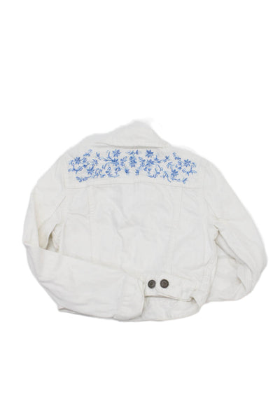 Polo Ralph Lauren Girls Long Sleeve Button Up Jean Jacket White Size 3