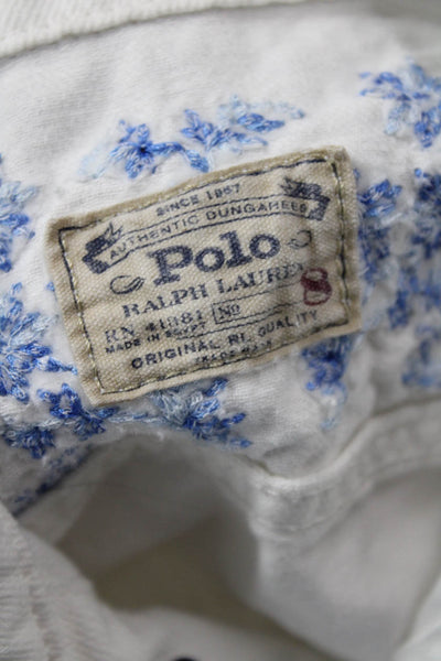 Polo Ralph Lauren Girls Long Sleeve Button Up Jean Jacket White Size 3