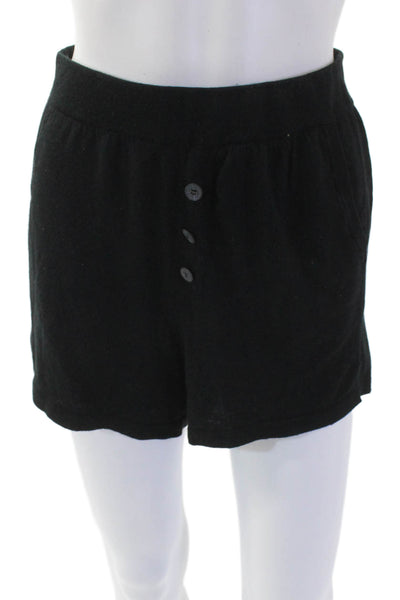 Naadam, Unisex Sweat Shorts Black Silk Cashmere Blend Size XS