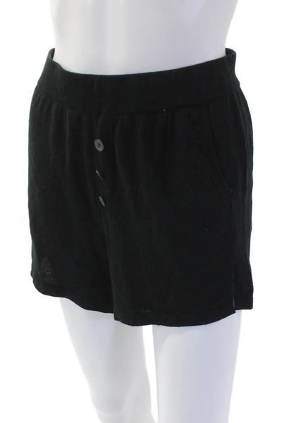 Naadam, Unisex Sweat Shorts Black Silk Cashmere Blend Size XS