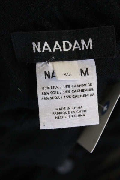 Naadam, Unisex Sweat Shorts Black Silk Cashmere Blend Size XS
