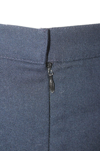 Talbots Women Mini Pencil Skirt Dark Blue Wool Petites Size 10