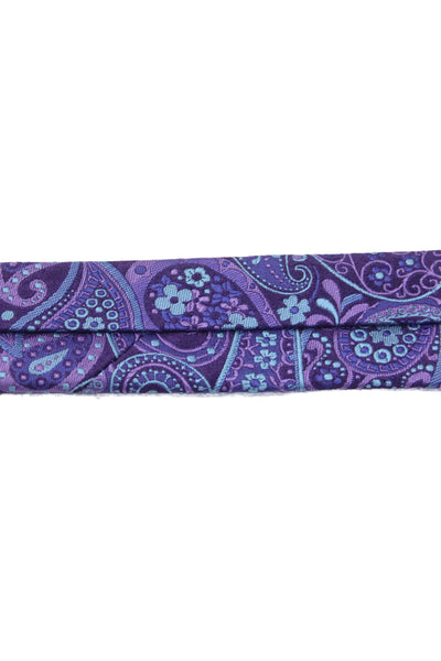 Ted Baker Mens Silk Textured Abstract Pattern Sleek Tie Purple OS