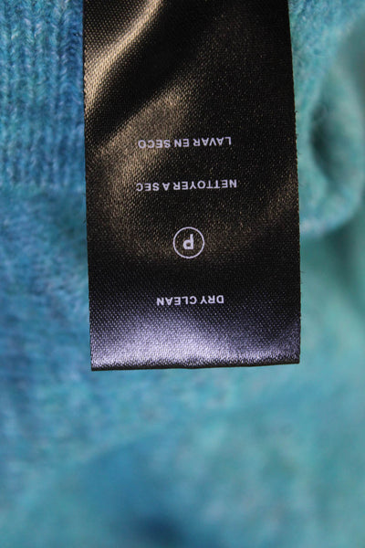 Velvet Women Pullover Sweater Blue Crew Neck Long Sleeve Alpaca Blend Size XS