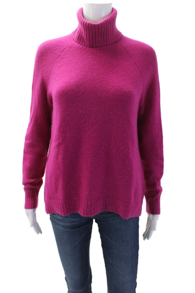 J Crew Womens Pink Turtleneck Pullover Wool Alpaca Size XS