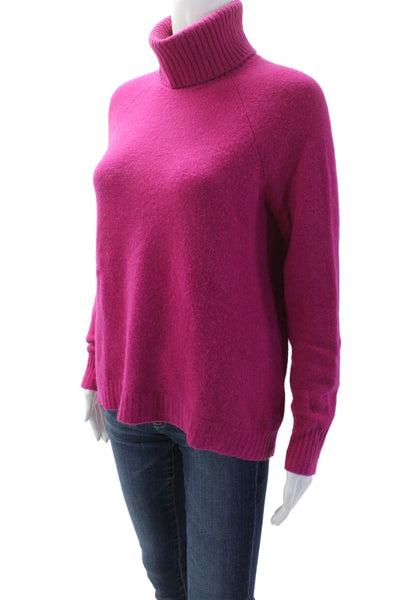 J Crew Womens Pink Turtleneck Pullover Wool Alpaca Size XS