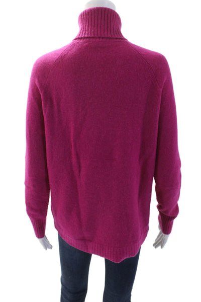 J Crew Womens Pink Turtleneck Pullover Wool Alpaca Size XS