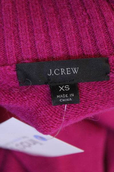 J Crew Womens Pink Turtleneck Pullover Wool Alpaca Size XS