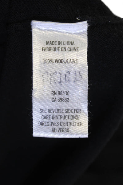Theory Women Black 100% Wool Long Sleeve Cardigan Size PP