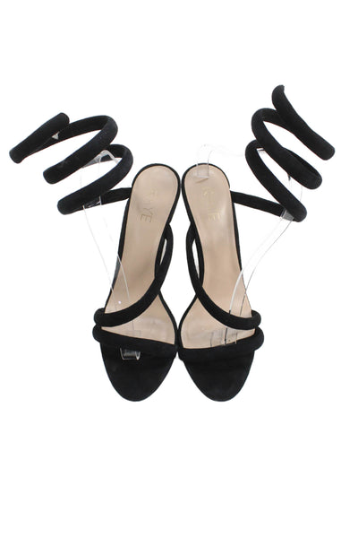 Raye Womens Open Toe Sling Strappy High Heels Black Size 9