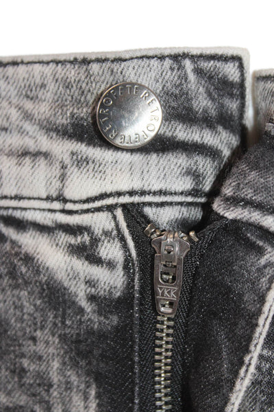 Retrofete Unisex Black Cargo Jogger Pants Size 24