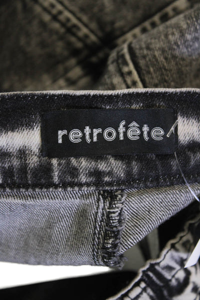 Retrofete Unisex Black Cargo Jogger Pants Size 24