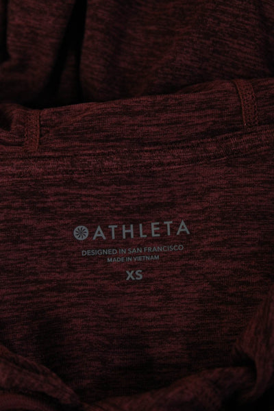 Athleta Women Pullover Hoodie Red Long Sleeve Drawstring Size M