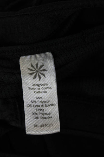 Athleta Womens Racerback Cut Out Detail Athletic Sports Bra Black Size S