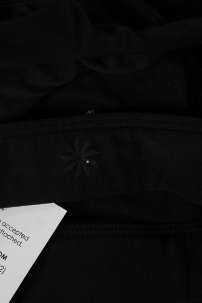Athleta Womens Cut Out Detail Casual Racerback Sports Bra Black Size XS